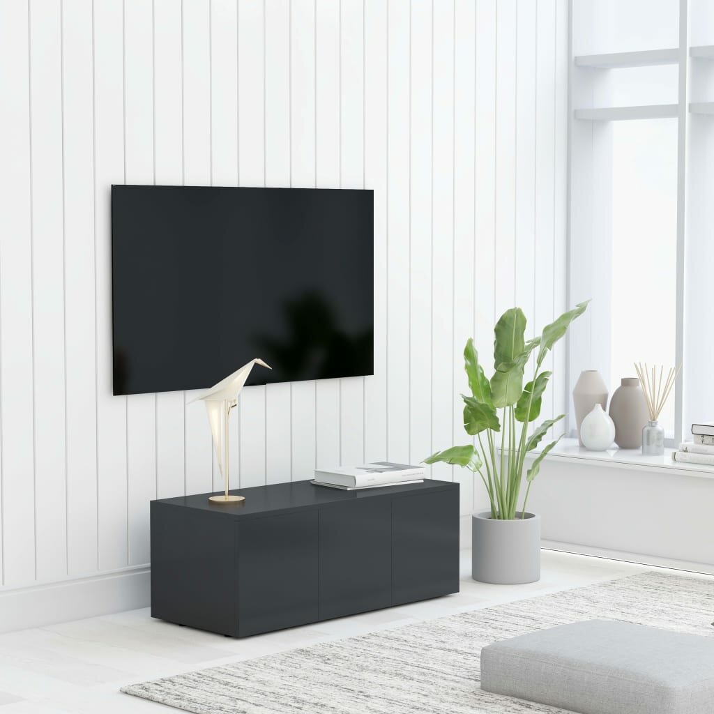 Image of TV Cabinet Gray 315"x134"x118" Chipboard
