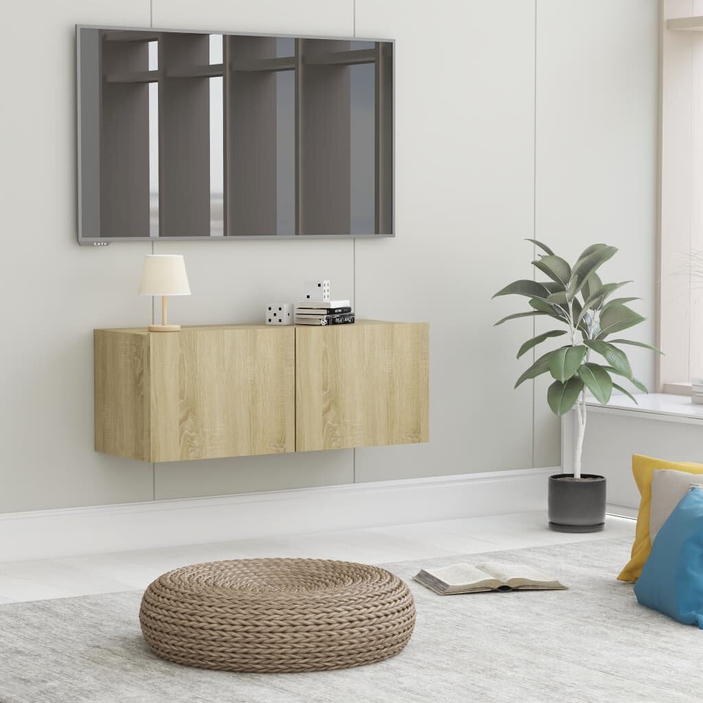 Image of TV Cabinet Sonoma Oak 315"x118"x118" Chipboard