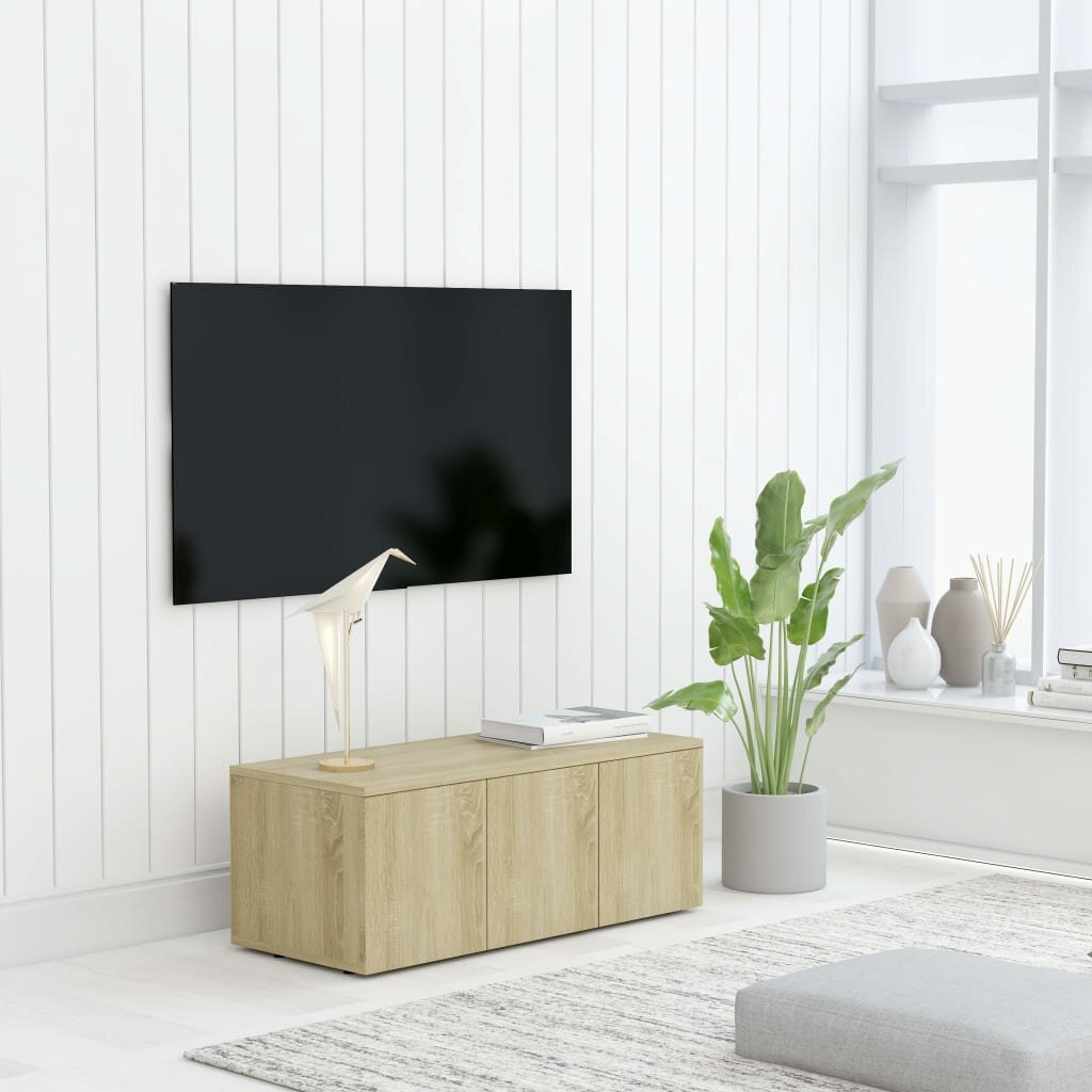 Image of TV Cabinet Sonoma Oak 315"x134"x118" Chipboard
