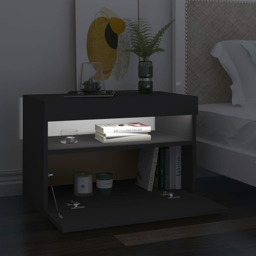 Image of TV Cabinet with LED Lights Gray 236"x138"x157"