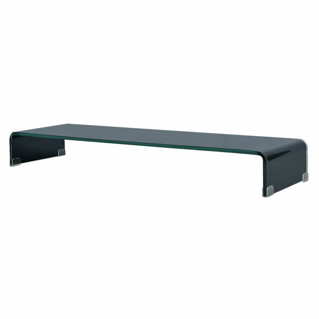 Image of TV Stand / Monitor Riser Glass Black 394"x118"x51"