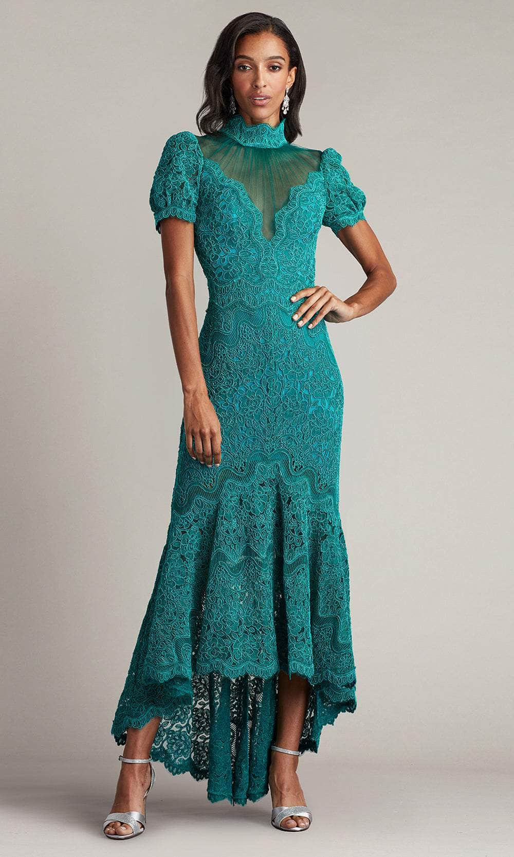 Image of Tadashi Shoji CFJ24359MD - High Neck Embroidered Gown