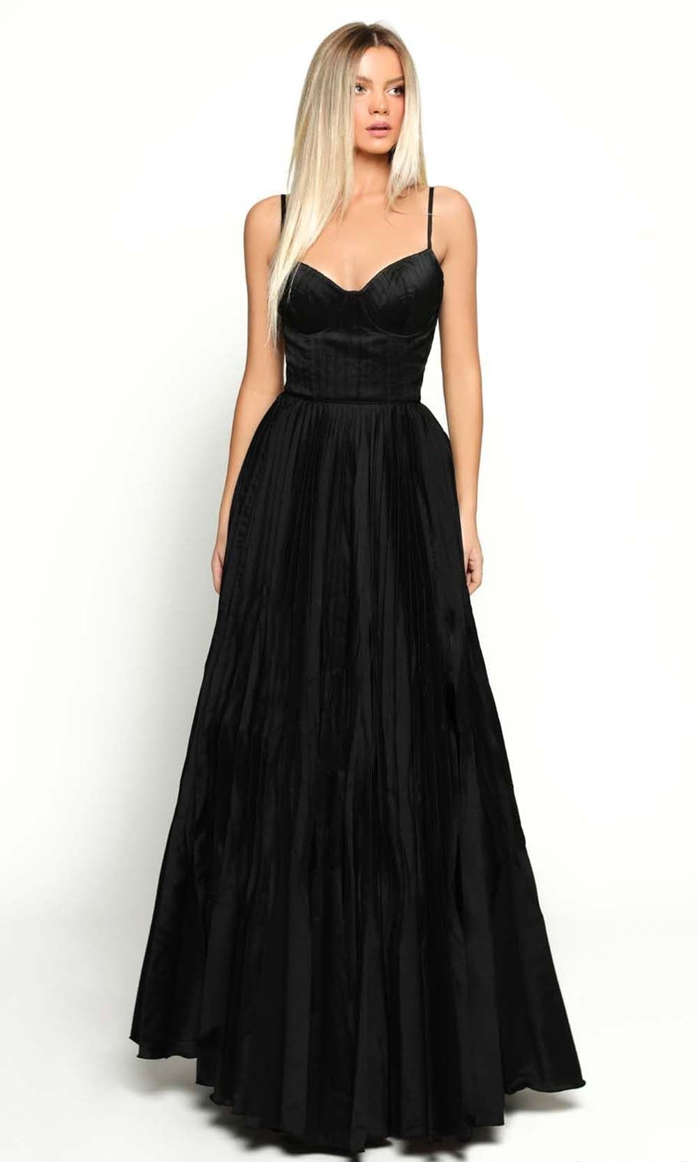 Image of Tarik Ediz - 51179 Pleat-Ornate A-Line Gown