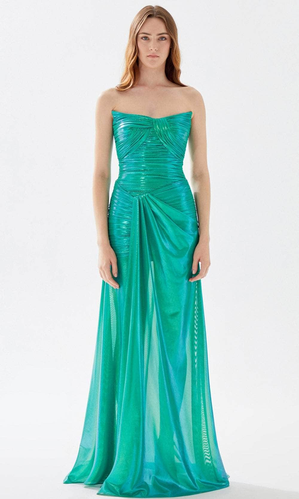 Image of Tarik Ediz 52039 - Strapless Scoop Ruched Prom Gown