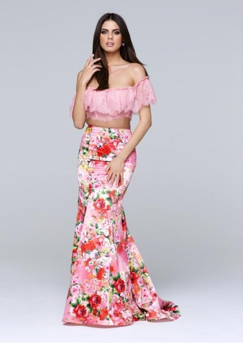 Image of Tarik Ediz - Two-Piece Long Dress 50090