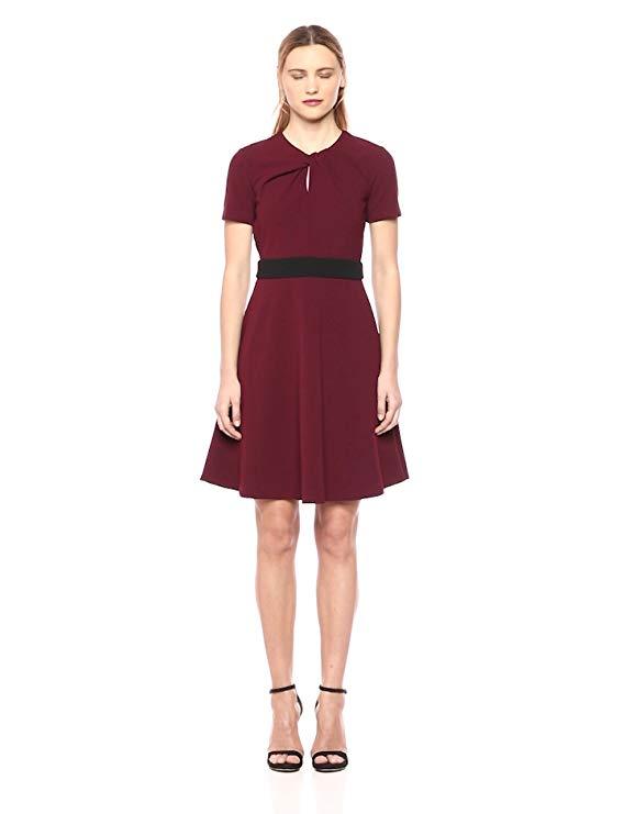 Image of Taylor - 9942M Jewel Short Sleeves A-Line Cocktail Dress