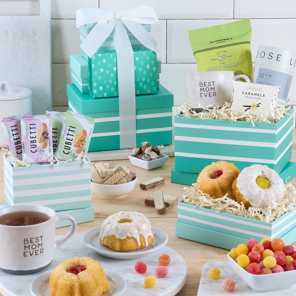 Image of Tea Candle & Bundt Cakes Gift Tower