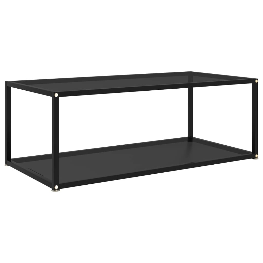 Image of Tea Table Black 394"x197"x138" Tempered Glass