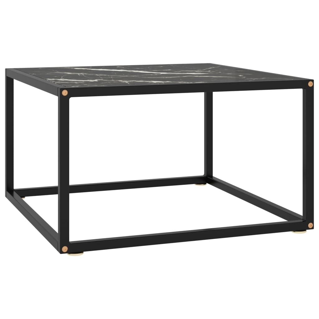 Image of Tea Table Black with Black Marble Glass 236"x236"x138"