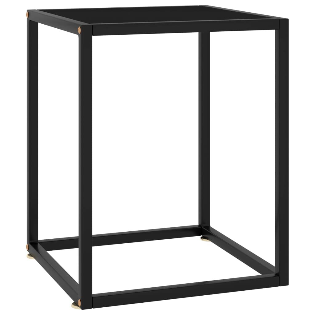 Image of Tea Table Black with Glass 157"x157"x197"