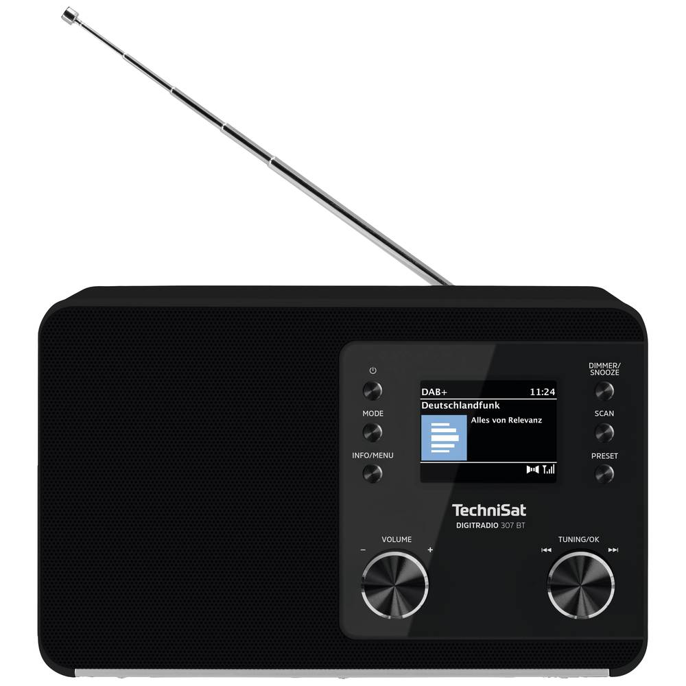 Image of TechniSat DIGITRADIO 307 BT Desk radio DAB DAB+ FM AUX Bluetooth Alarm clock Black