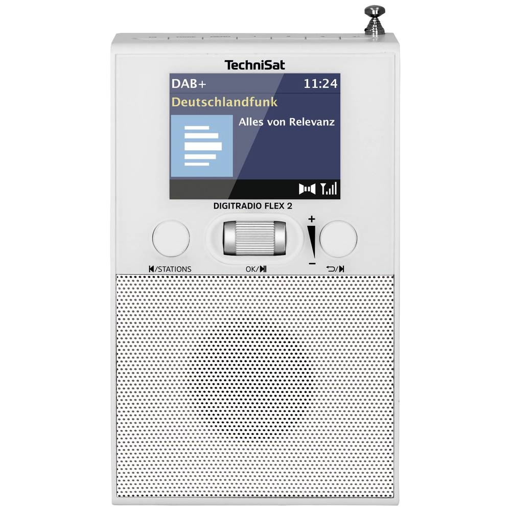 Image of TechniSat DIGITRADIO FLEX 2 Flush-mount radio DAB+ FM Bluetooth Incl speaker box Alarm clock White