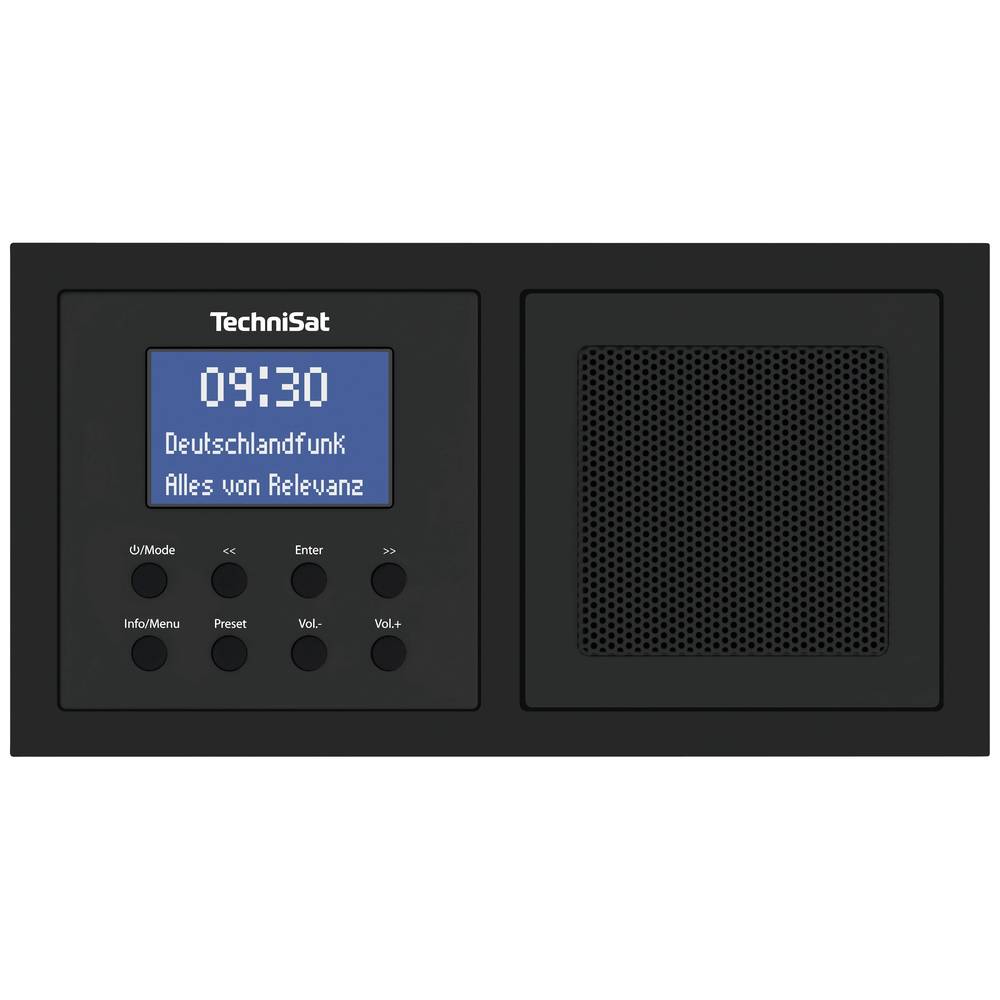 Image of TechniSat DIGITRADIO UP 1 Flush-mount radio DAB+ FM Bluetooth Alarm clock Incl speaker box Black