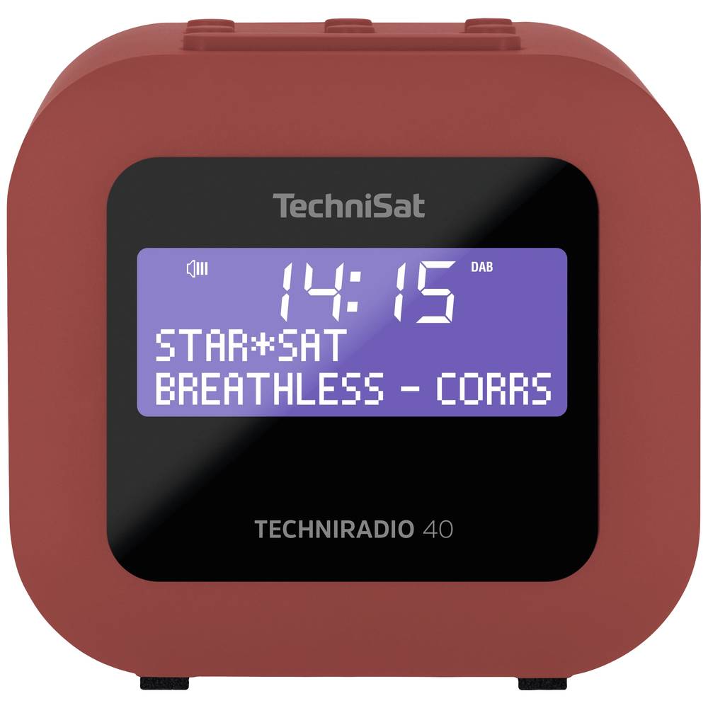 Image of TechniSat TECHNIRADIO 40 Radio alarm clock DAB+ FM Battery charger Red