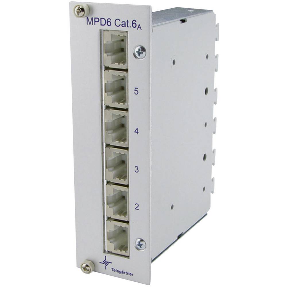 Image of TelegÃ¤rtner J02021A0054 6 ports Network patch panel CAT 6A 3 U