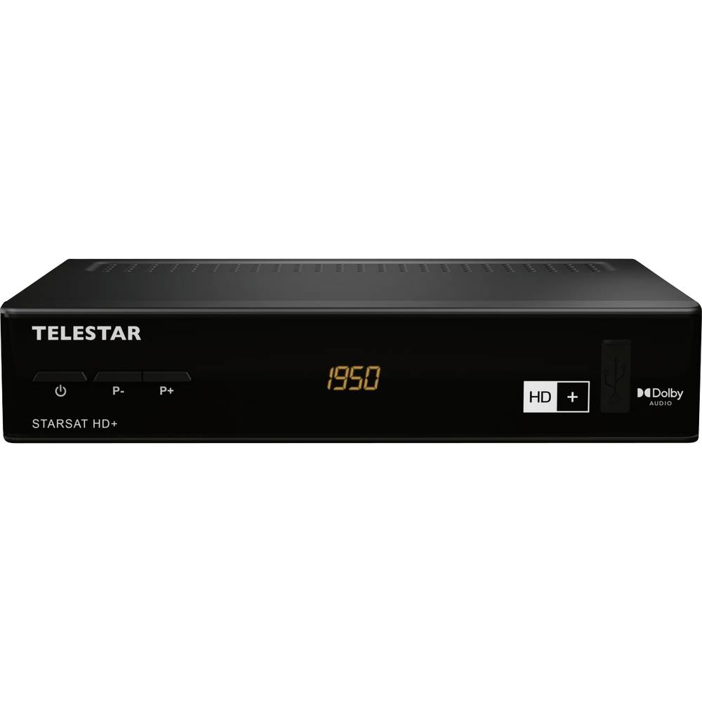 Image of Telestar STARSAT HD+ SAT receiver Suitable for camping USB (front) Ethernet port No of tuners: 1