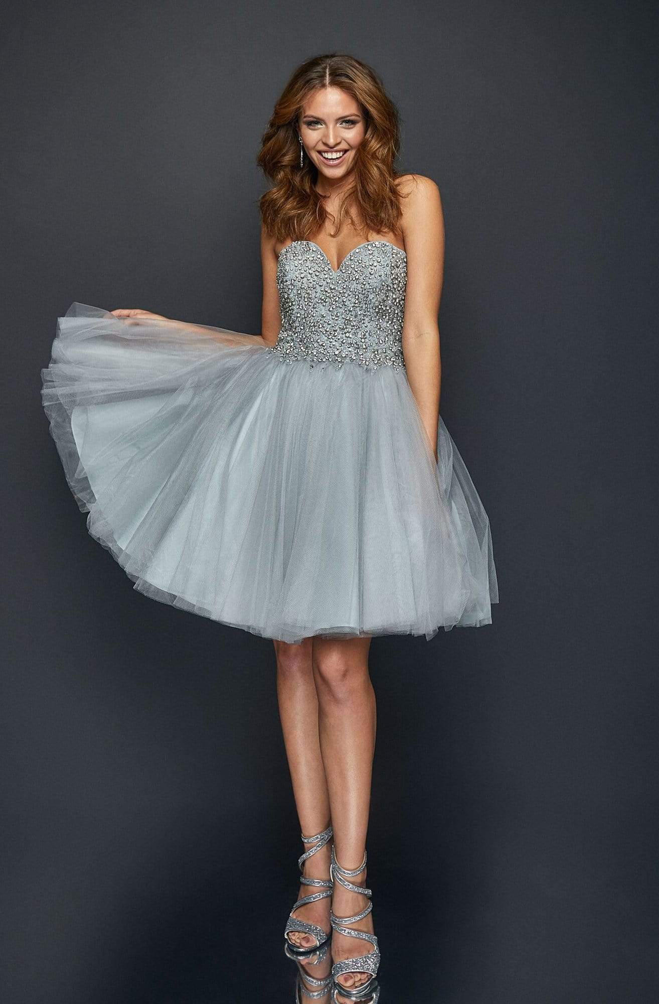 Image of Terani Couture - 1921H0320 Beaded Strapless Sweetheart Cocktail Dress