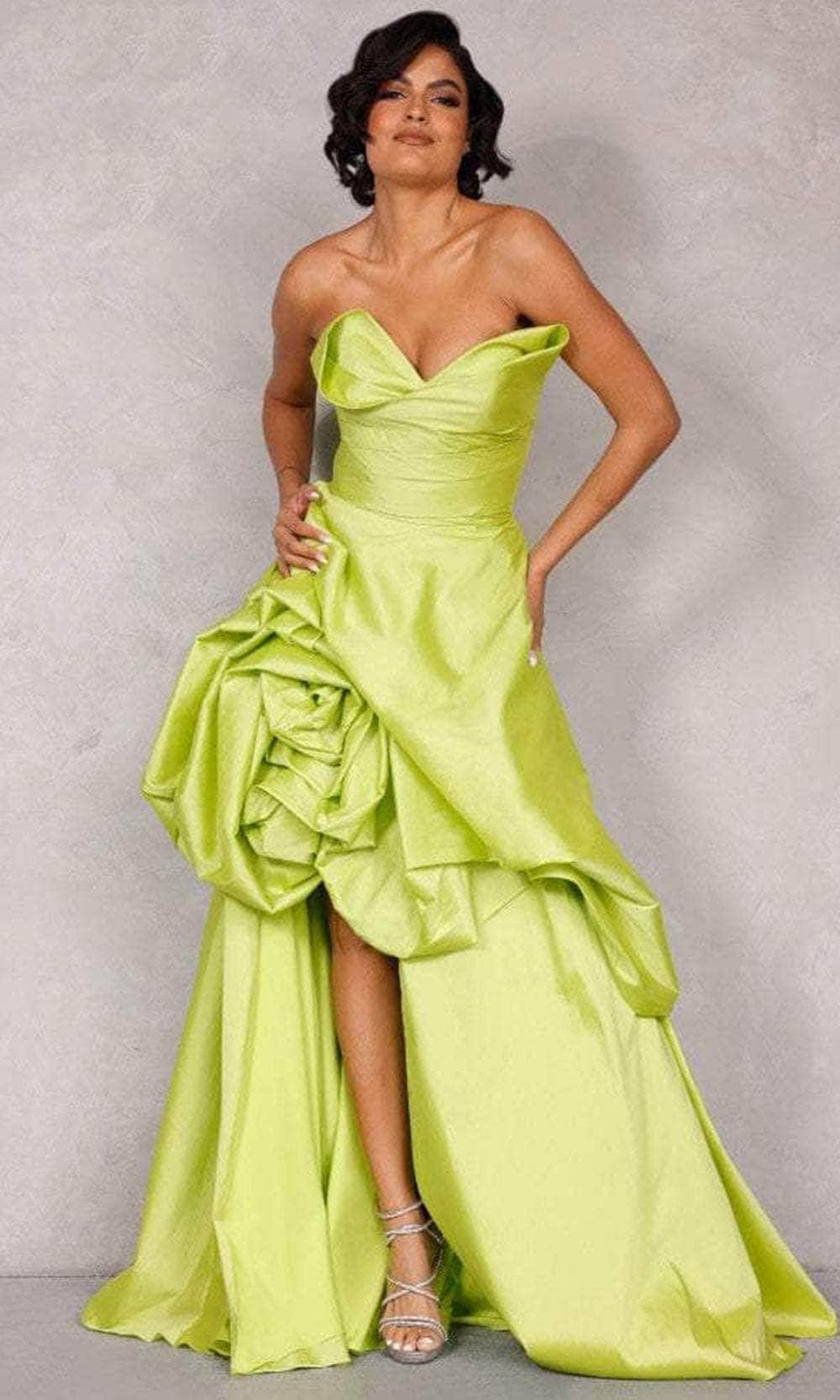 Image of Terani Couture 2111P4272 - Strapless High Low Evening Gown