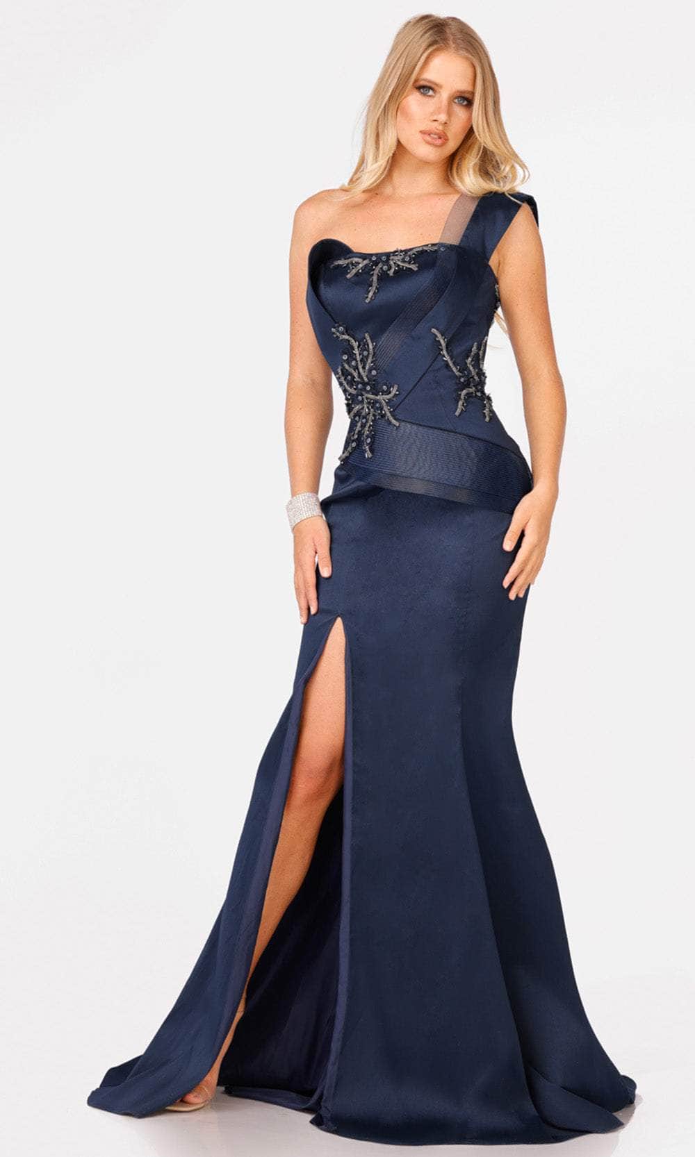 Image of Terani Couture 231E0253 - Pleated Bodice Sweetheart Evening Gown