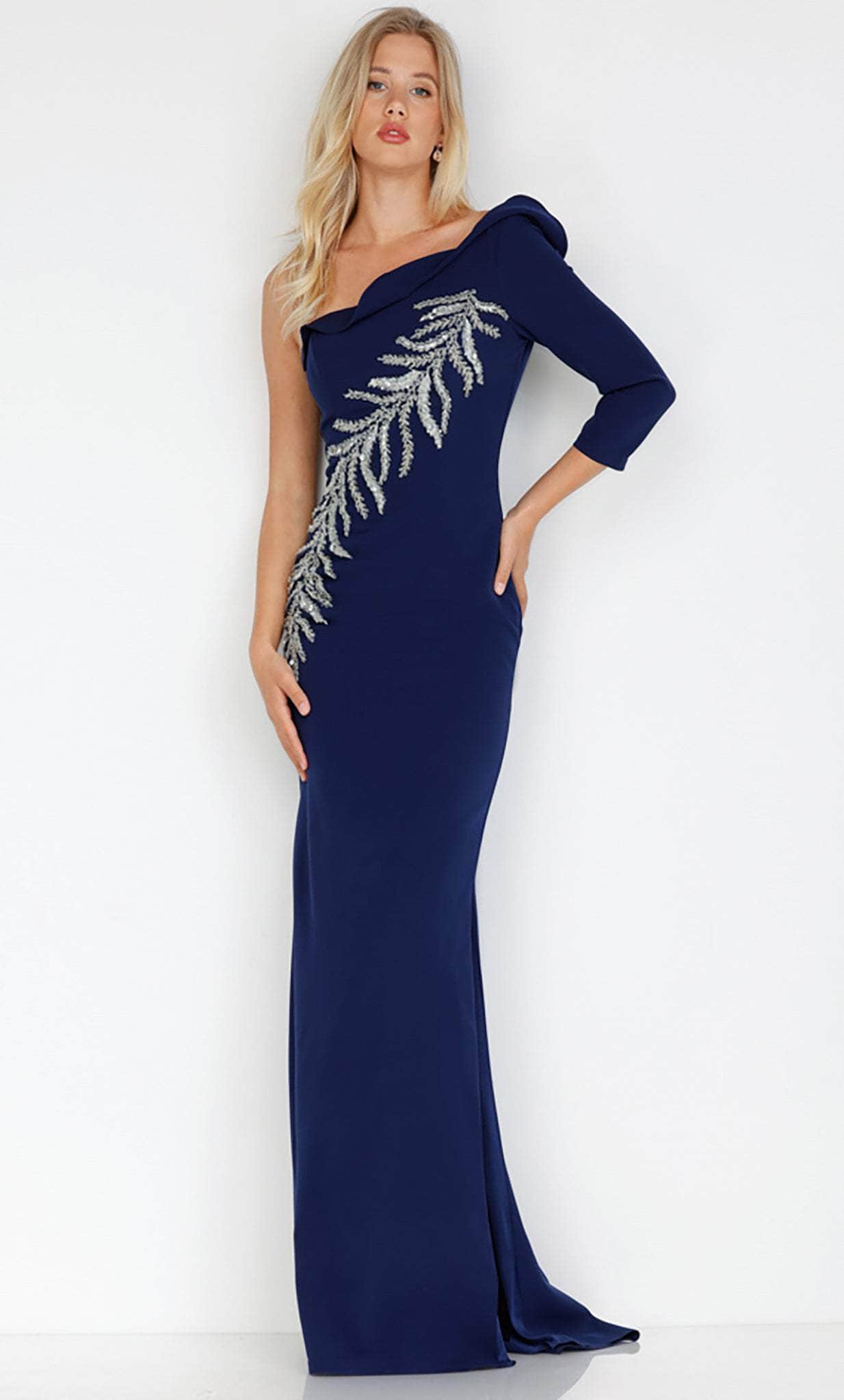 Image of Terani Couture 231E0291 - One SHoulder Sheath Evening Gown