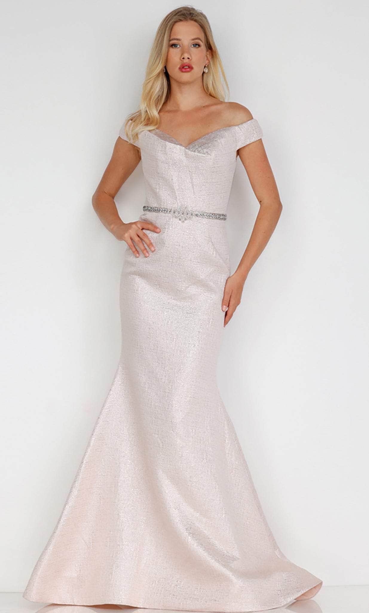 Image of Terani Couture 231E0311 - Off The Shoulder Trumpet Gown