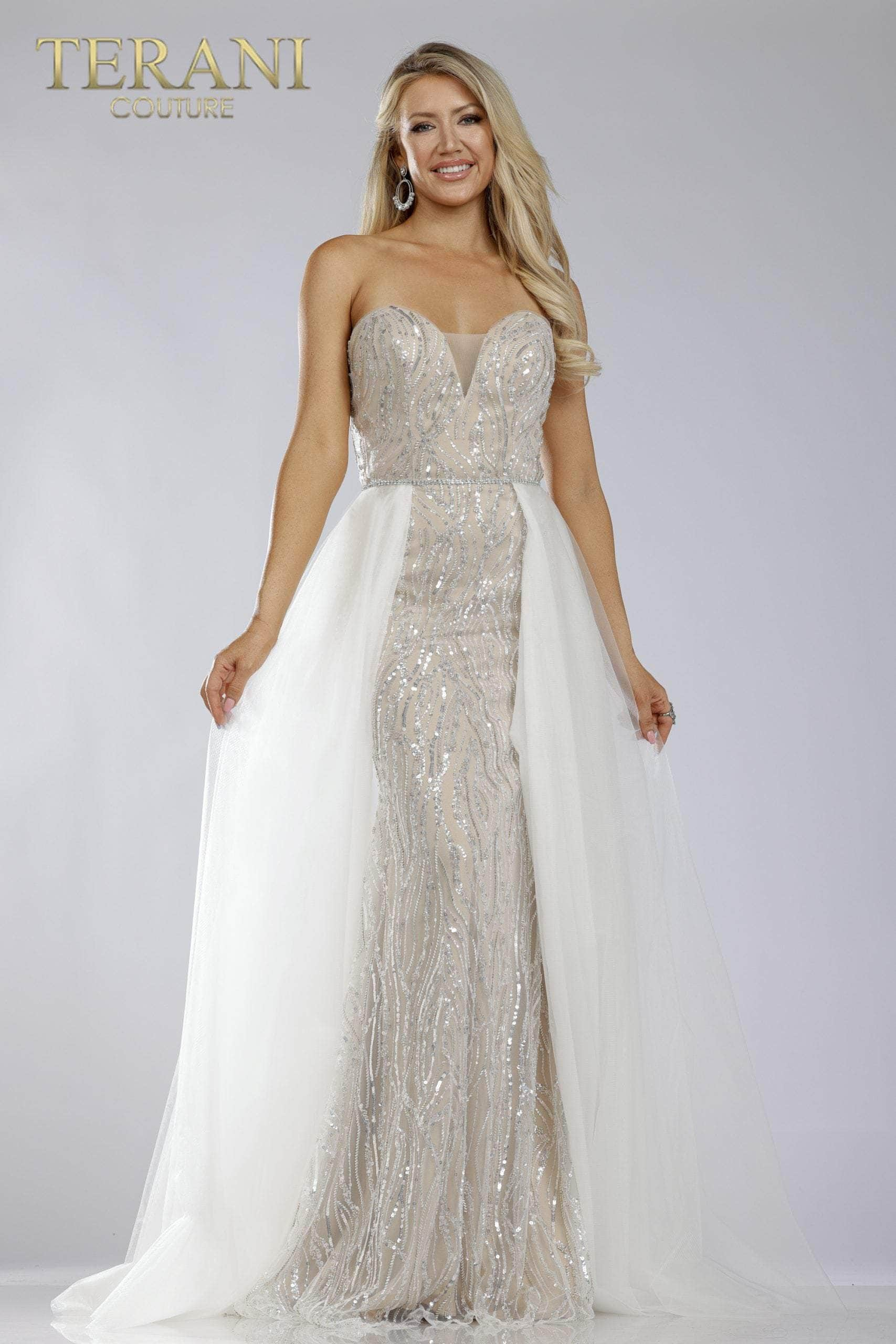 Image of Terani Couture 231P0029 - Strapless Sweetheart Fully Lined Gown