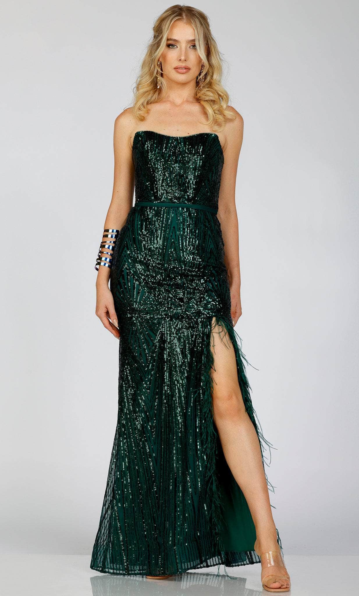 Image of Terani Couture 231P0030 - Sequin Strapless Evening Dress