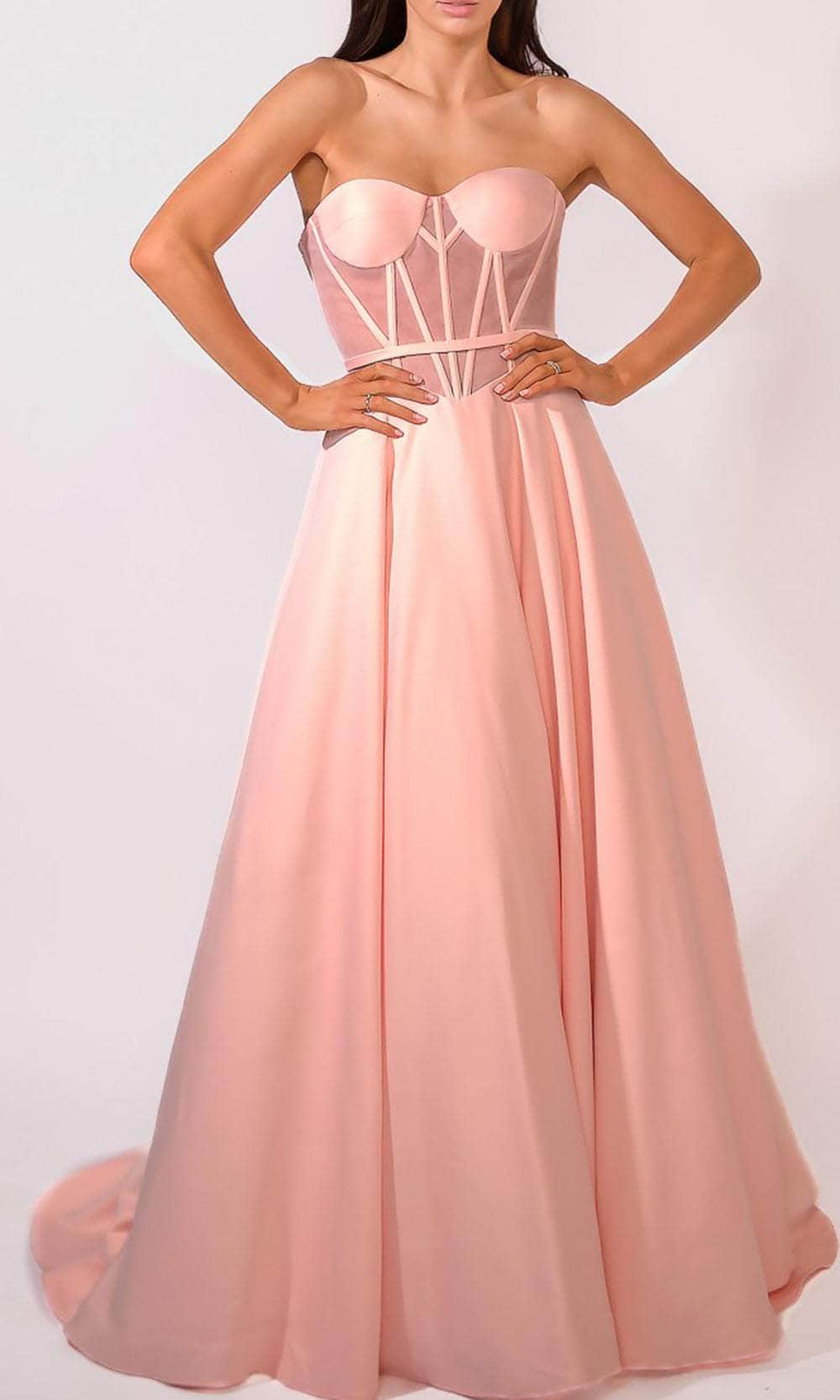 Image of Terani Couture 241P2046 - Strapless Sheer Ballgown