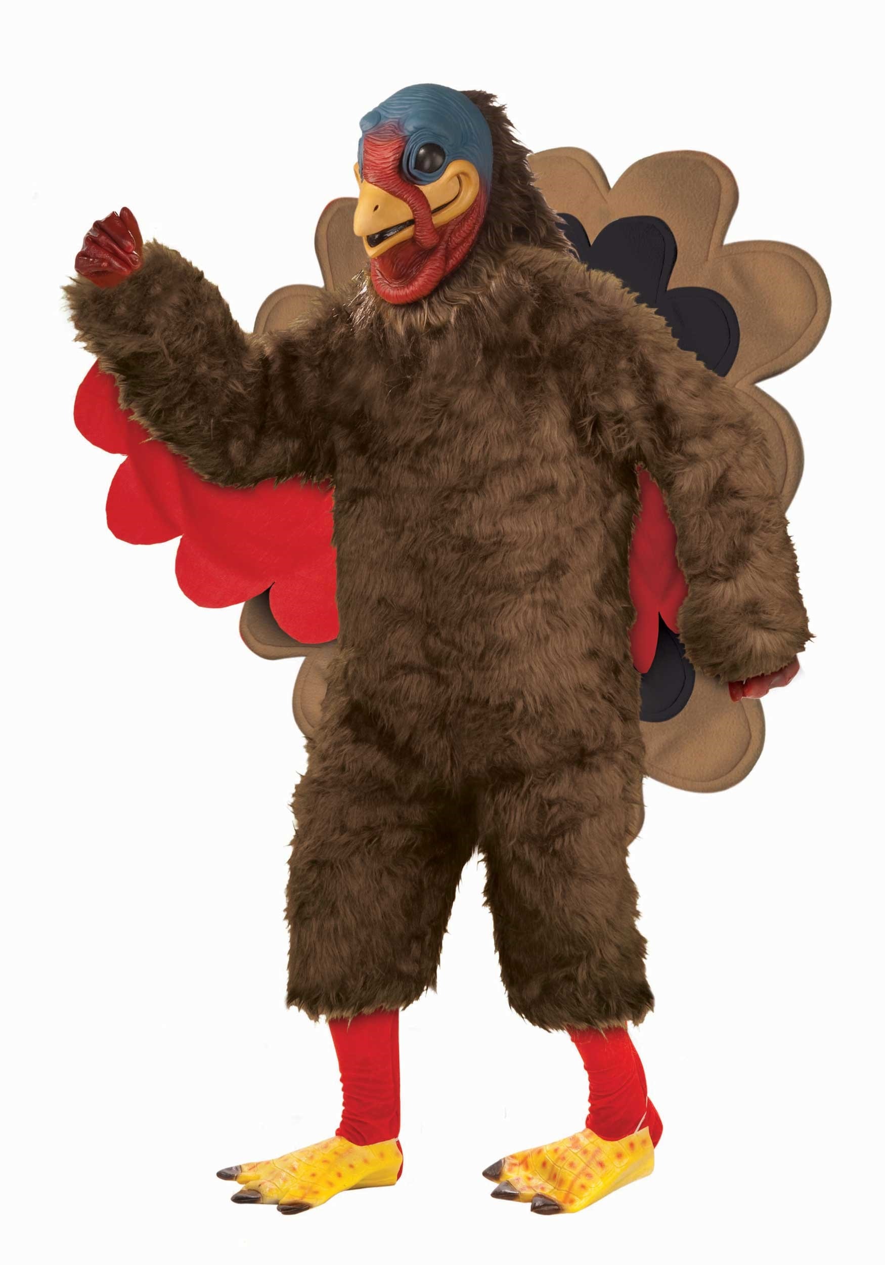Image of The Adult Deluxe Plush Turkey Mascot Costume ID FO65703-ST