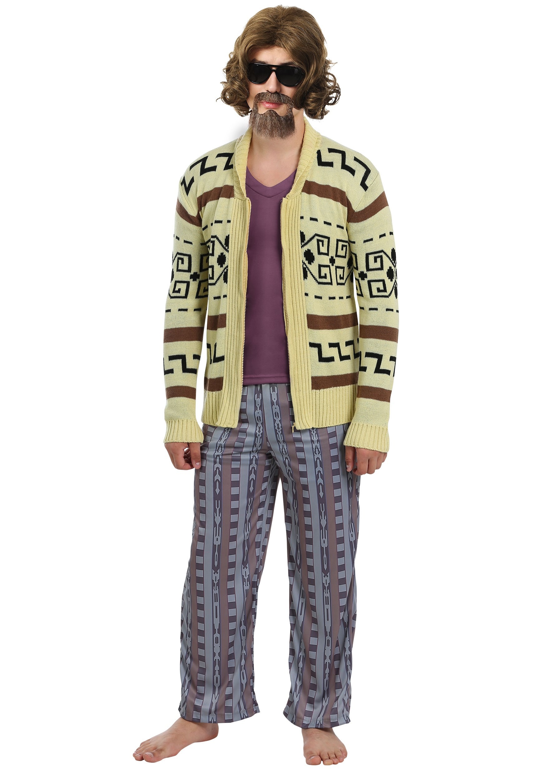 Image of The Big Lebowski The Dude Men's Plus Size Sweater Costume 2X ID FUN6331PL-2X
