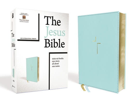 Image of The Jesus Bible NIV Edition Leathersoft Blue Comfort Print