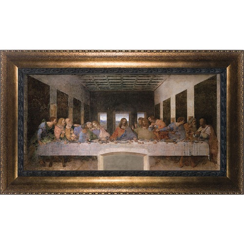 Image of The Last Supper On Canvas with Bronze Frame