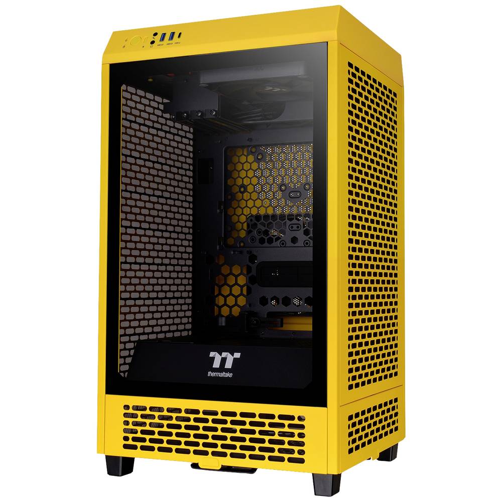 Image of Thermaltake The Tower 200 Mini tower Game console casing Yellow 2 built-in fans