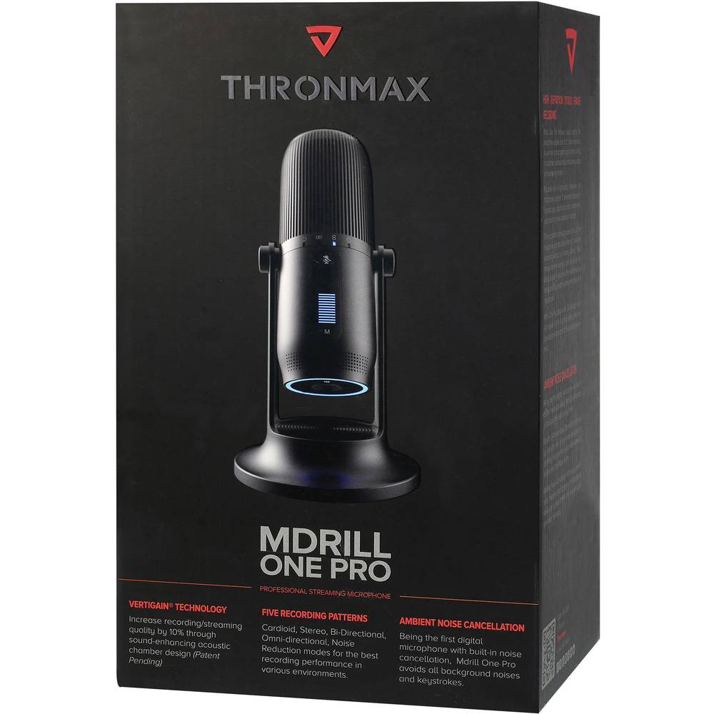 Image of Thronmax M2P-B Stand USB studio microphone Transfer type (details):Corded Stand incl cable