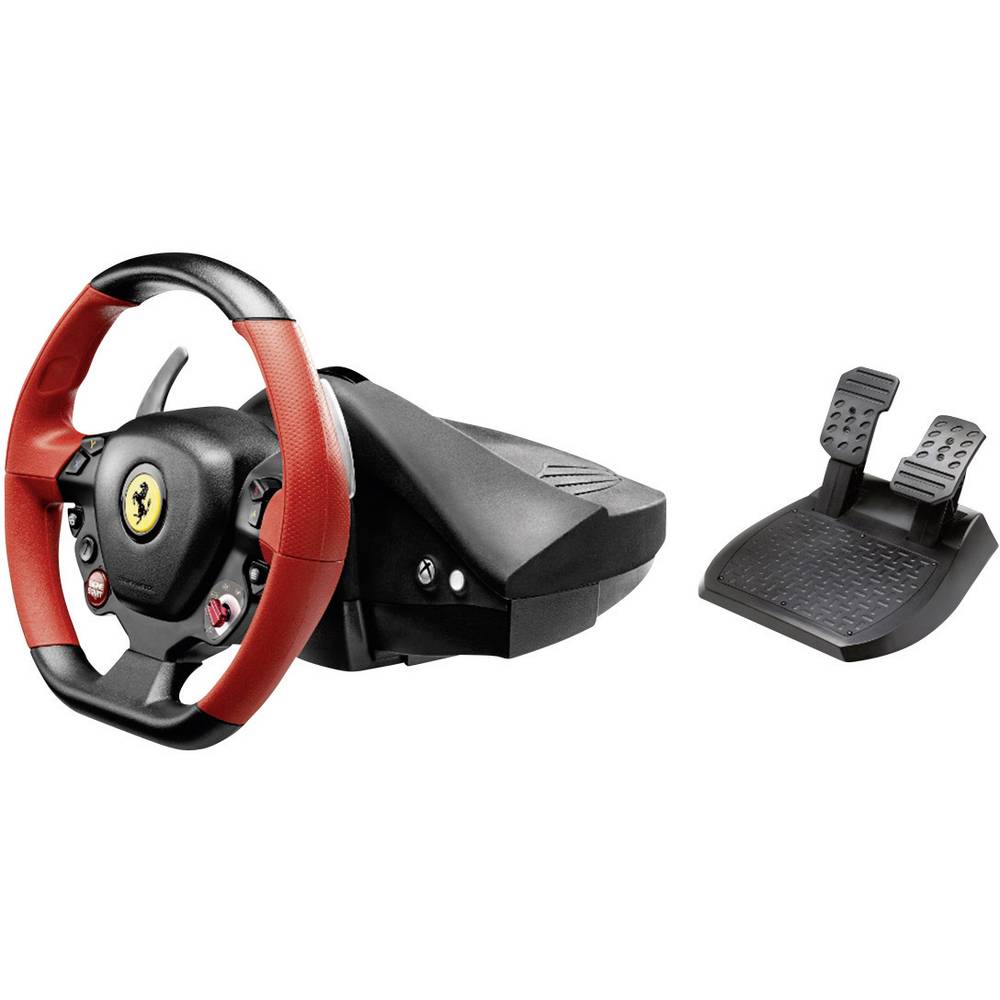 Image of Thrustmaster Ferrari 458 Spider Steering wheel Xbox One Black incl foot pedals