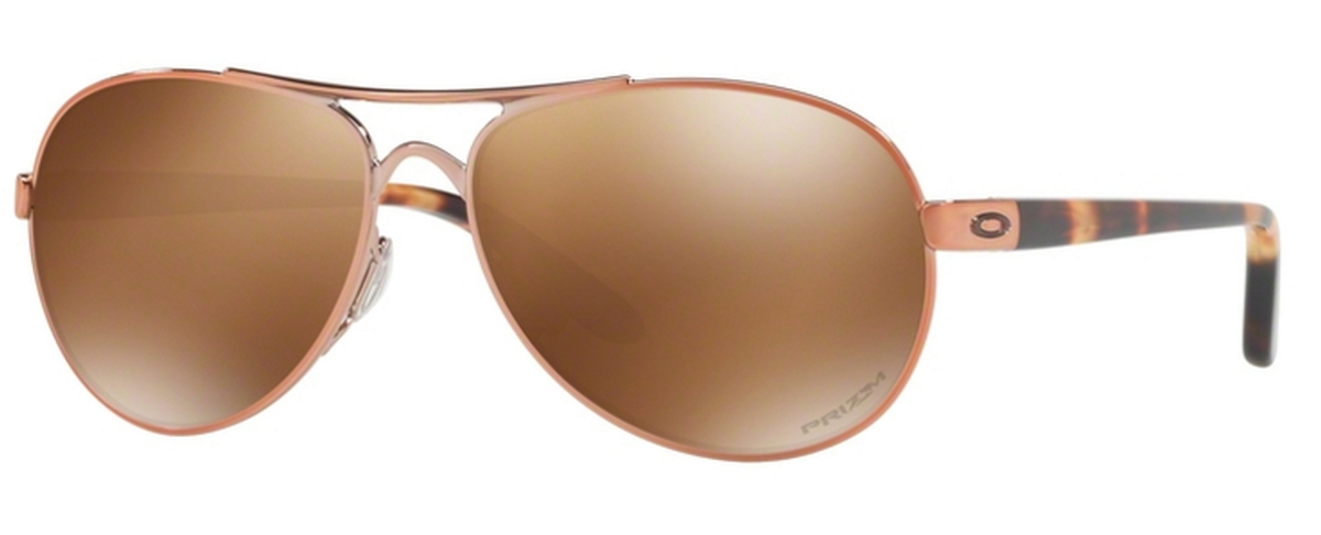 Image of Tie Breaker OO 4108 Sunglasses 17 Rose Gold with Prizm Tungsten Polarized Lenses