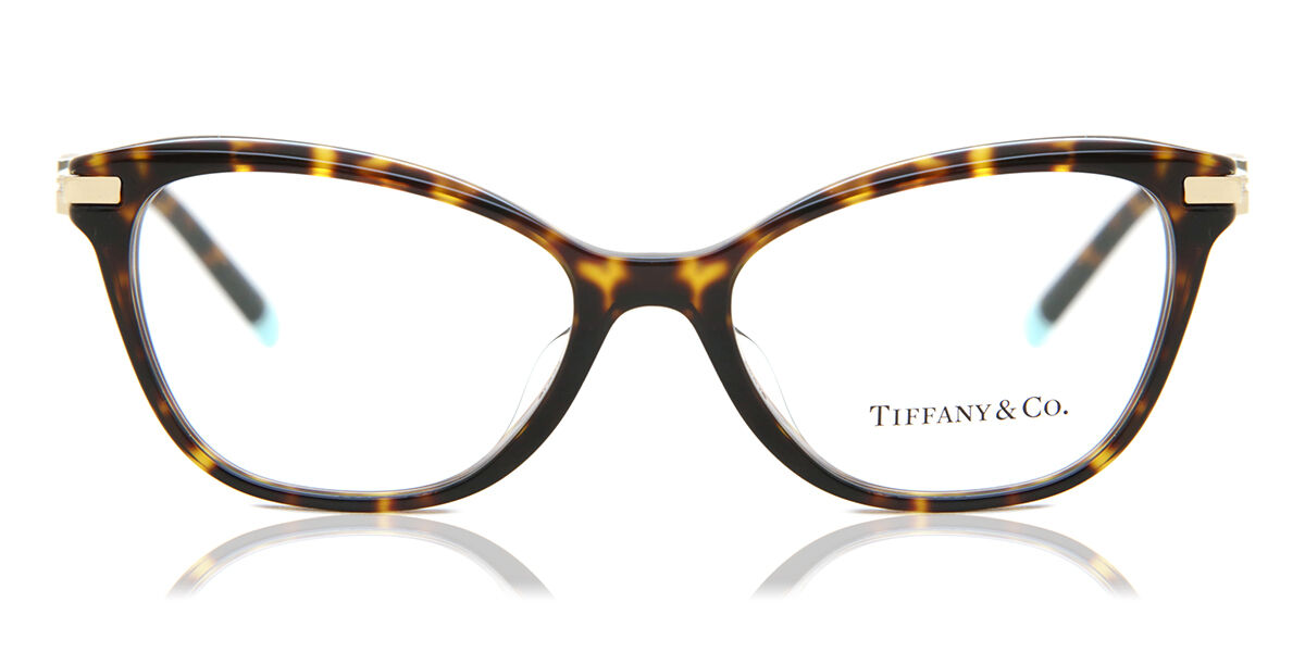 Image of Tiffany & Co TF2219BF Asian Fit 8015 52 Sköldpaddemönstradeshell Glasögon (Endast Båge) Kvinna SEK