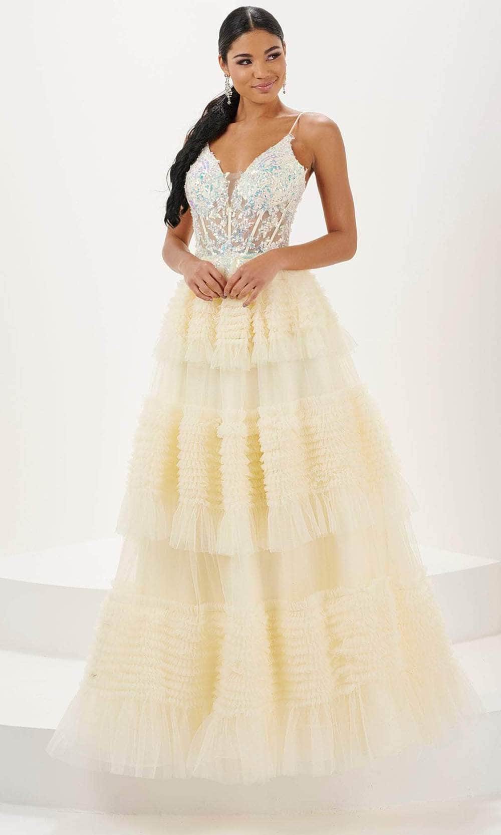 Image of Tiffany Designs 16054 - Ruffled Tulle Prom Dress