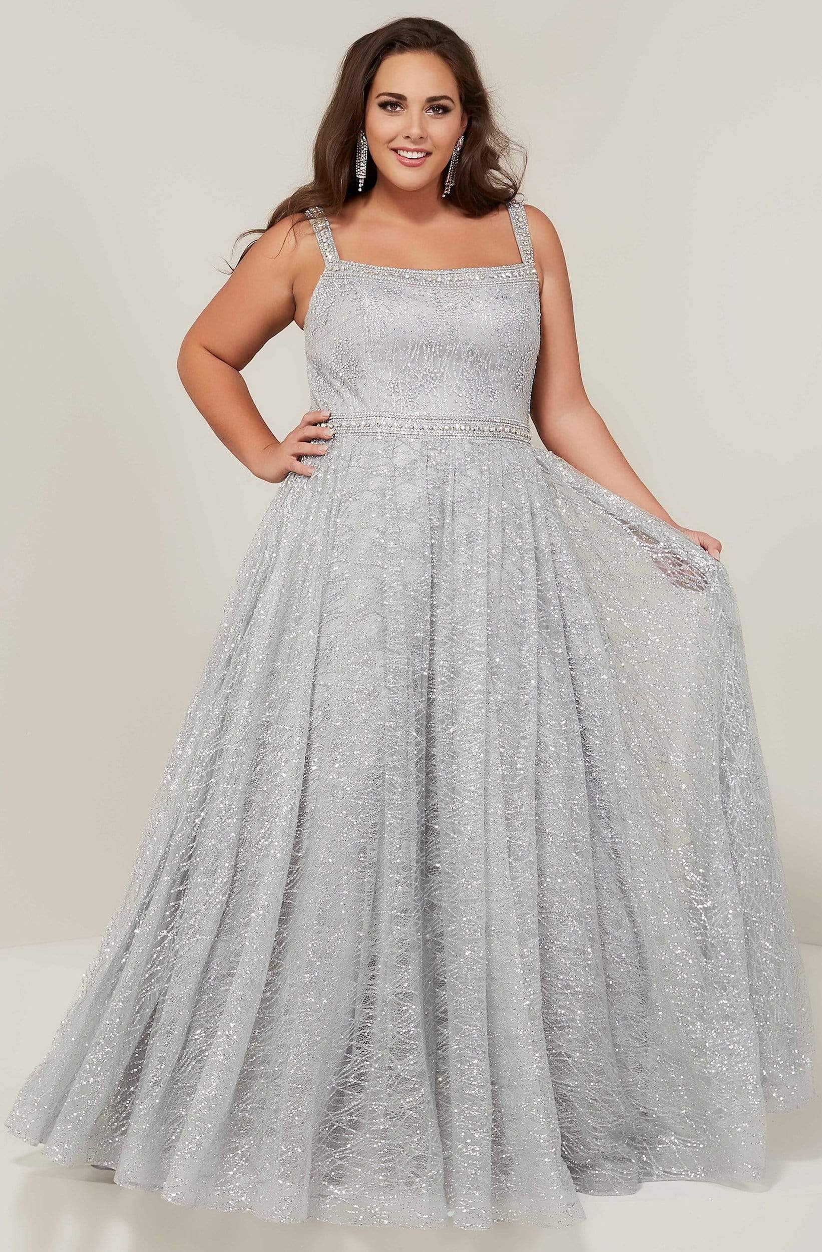 Image of Tiffany Designs - 16381 Beaded Sparkle Tulle A-line Dress