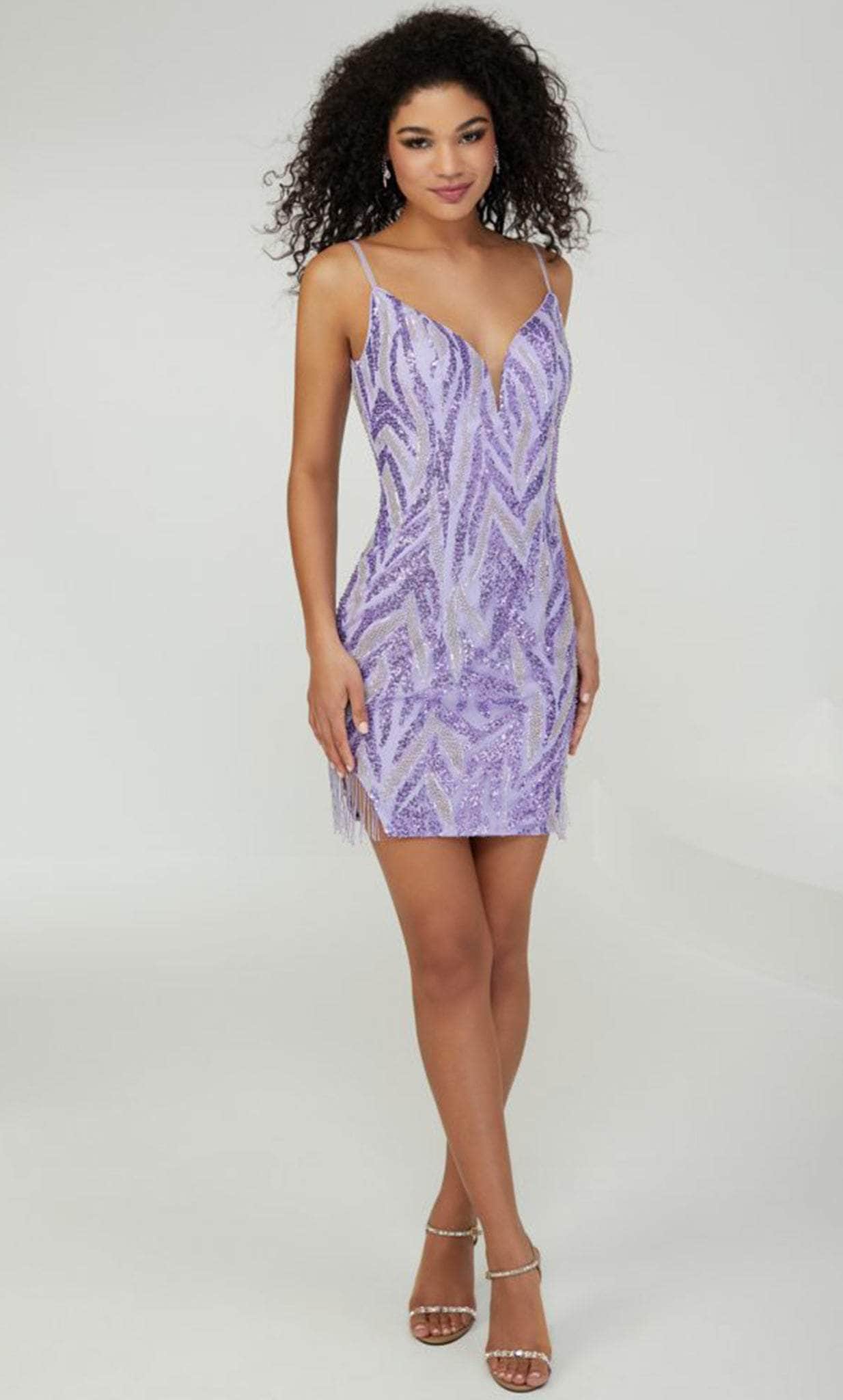 Image of Tiffany Homecoming 27389 - Fringed Cocktail Dress