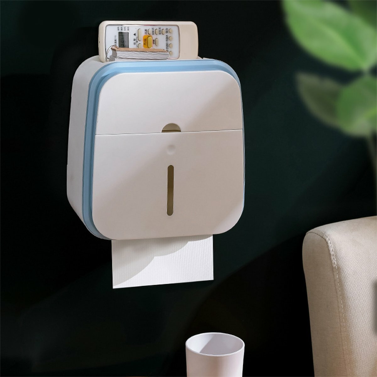 Image of Toilet Hand Paper Towel Dispenser Tissue Box Holder Wall Mounted Bathroom Kit