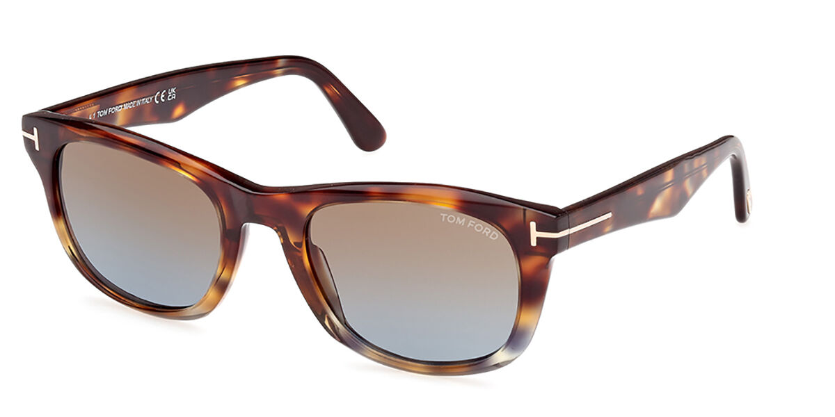 Image of Tom Ford FT1076 KENDEL 56B Óculos de Sol Tortoiseshell Masculino PRT