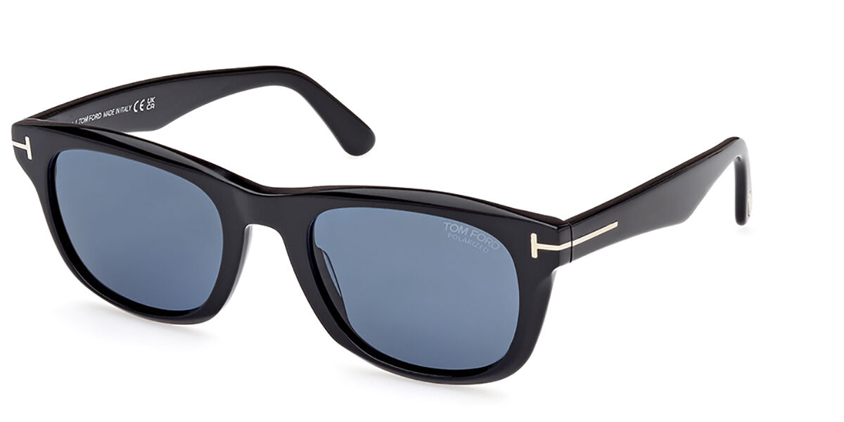 Image of Tom Ford FT1076 KENDEL Polarized 01M 54 Svarta Solglasögon Män SEK