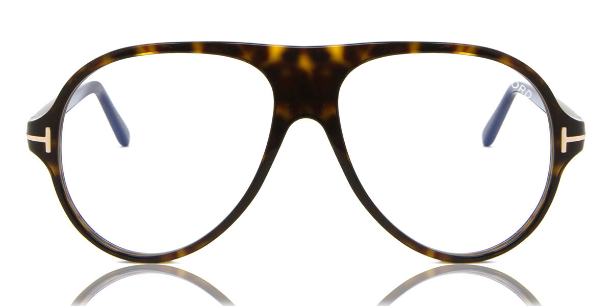 Image of Tom Ford FT5012-B Azuis-Light Block 052 Óculos de Grau Tortoiseshell Masculino BRLPT