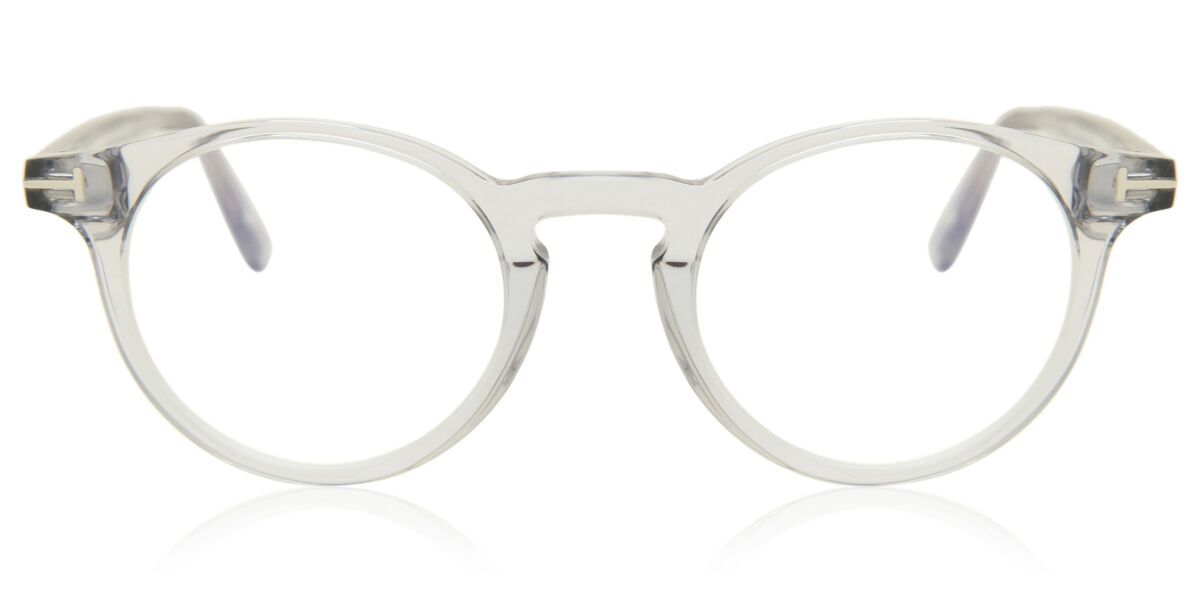 Image of Tom Ford FT5557-B Azuis-Light Block 020 Óculos de Grau Transparentes Masculino BRLPT