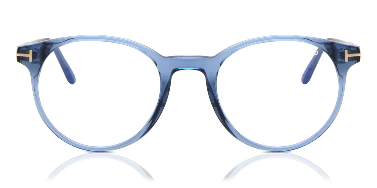 Image of Tom Ford FT5695-B Azuis-Light Block 090 Óculos de Grau Azuis Masculino BRLPT