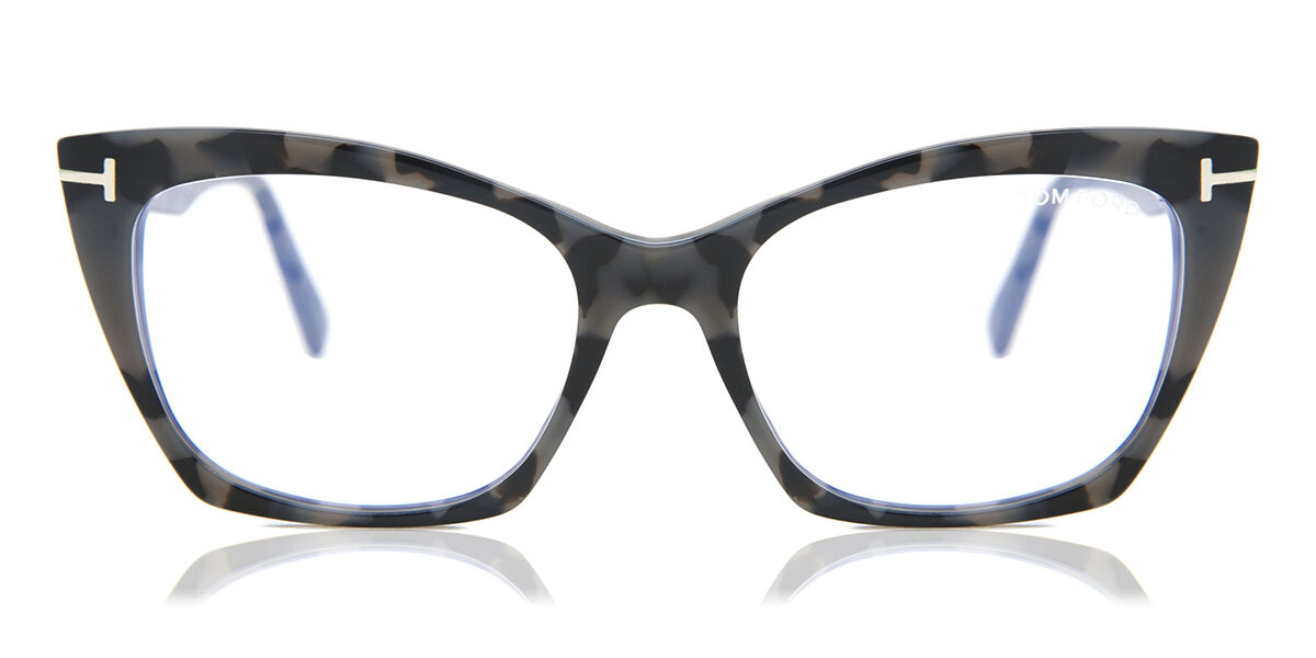 Image of Tom Ford FT5709-B Azuis-Light Block 056 Óculos de Grau Tortoiseshell Feminino BRLPT