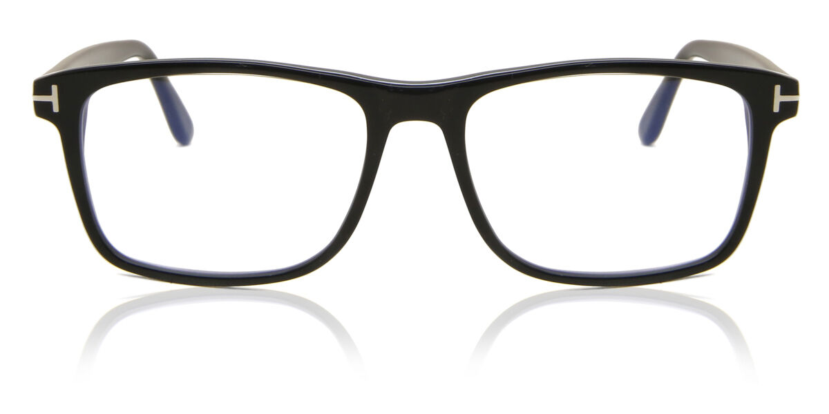 Image of Tom Ford FT5752-B Azuis-Light Block 001 Óculos de Grau Pretos Masculino PRT