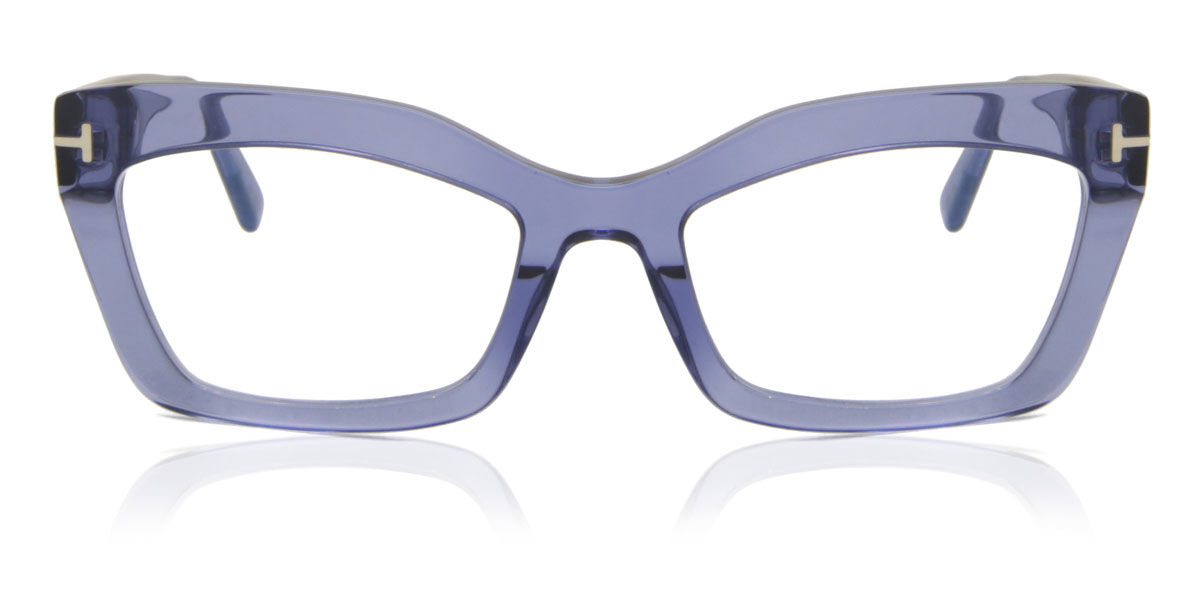 Image of Tom Ford FT5766-B Azuis-Light Block 078 Óculos de Grau Purple Feminino BRLPT