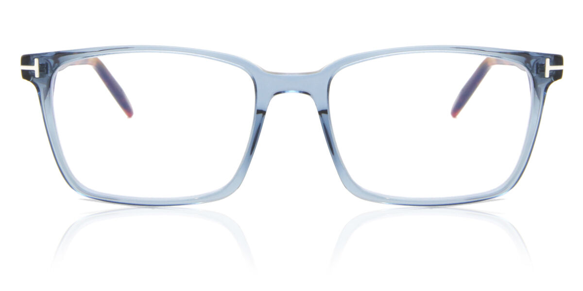 Image of Tom Ford FT5802-B Azuis-Light Block 090 Óculos de Grau Azuis Masculino BRLPT